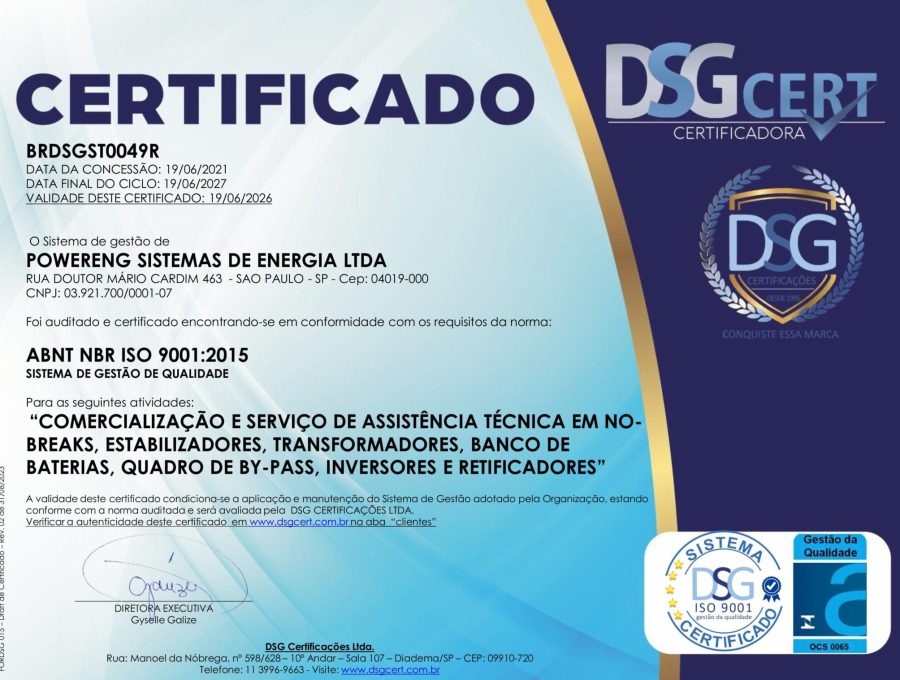 BRDSGST0049 Certificado